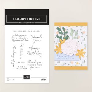 SCALLOPED BLOOMS PHOTOPOLYMER STAMP SET (ENGLISH)